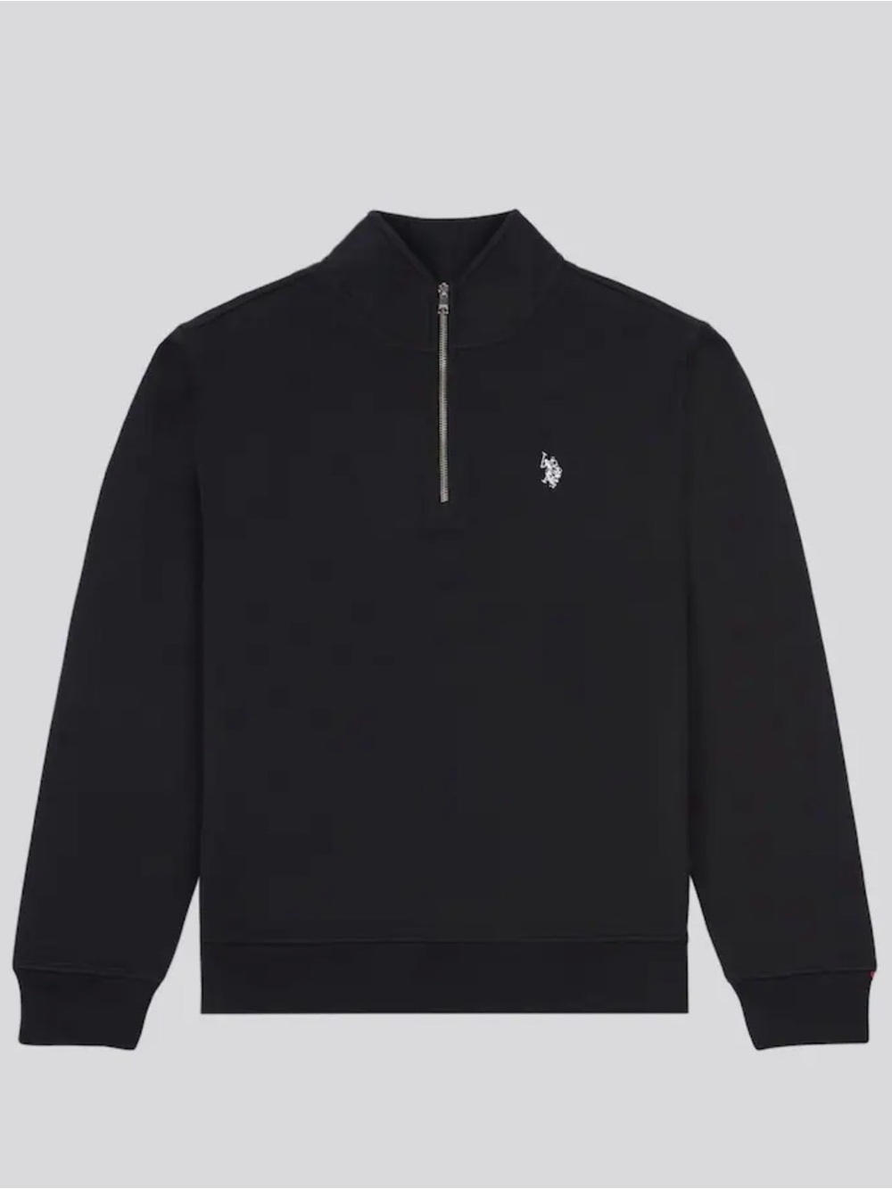 US Polo Assn Black Quarter-Zip Sweater